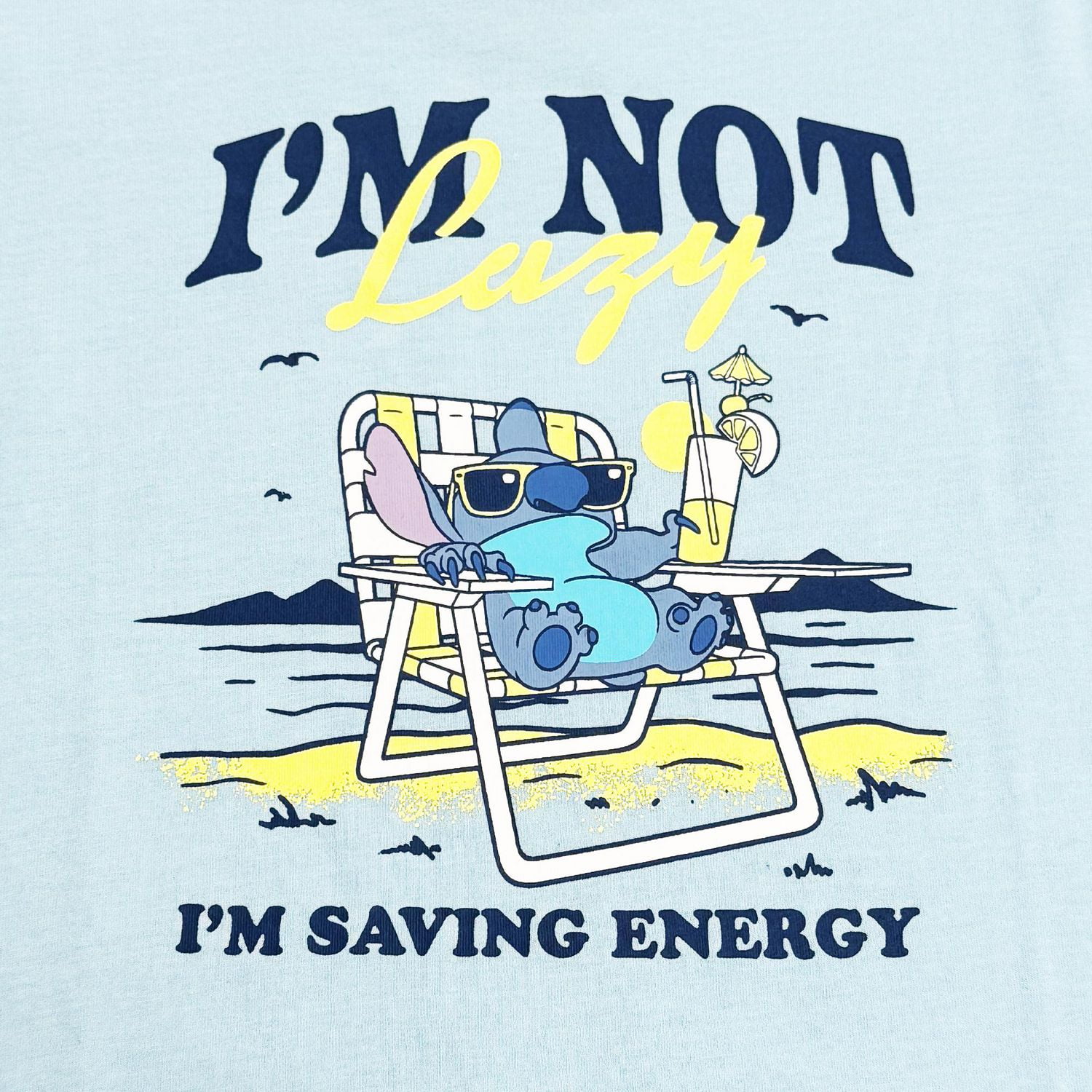 Disney Lilo & Stitch T-shirt à manches courtes pour garçons Not Lazy Tailles: TP-TG