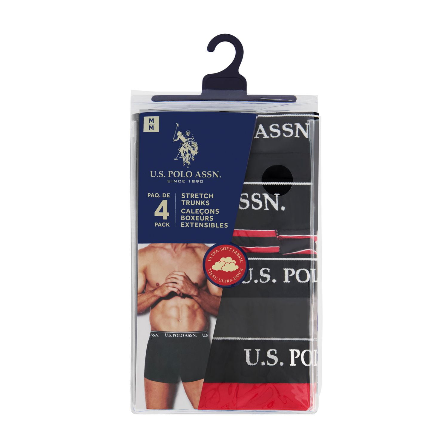 Paq. de 4 caleçons boxeurs ultradoux U.S. POLO ASSN. pour hommes