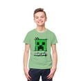 thumbnail image 1 of Minecraft Boys Creeper Feature Short Sleeve T-Shirt, 1 of 4