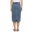 thumbnail image 2 of Chaps Women's Midi Cotton Denim Pencil Skirt with Pockets, 2 of 2