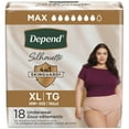 thumbnail image 1 of Culottes d’incontinence Depend Silhouette pour femmes, absorption maximale, G, rose, emballage de 20, 1 of 6