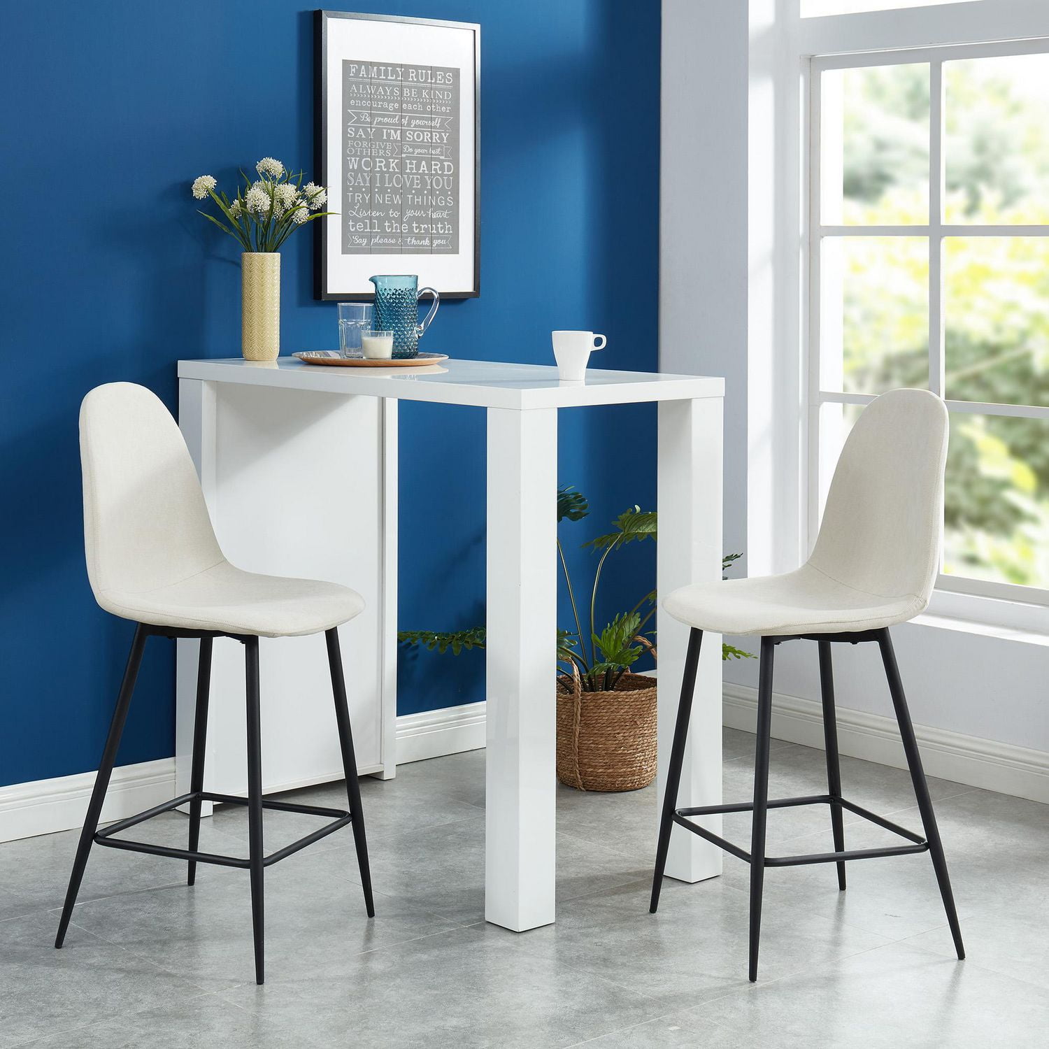 Contemporary Counter Stool Set of 2 Walmart Canada