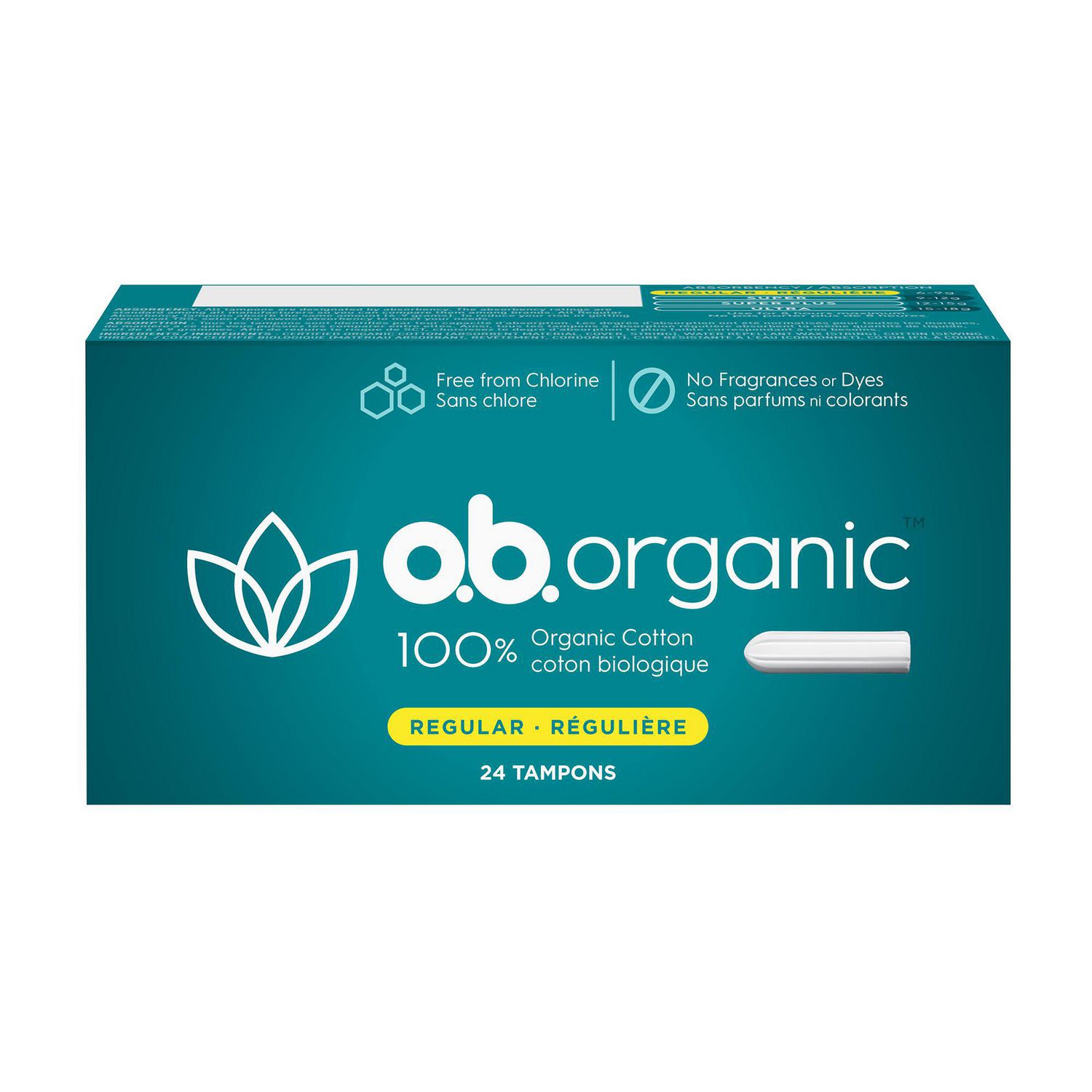 O.b. Organic Regular 24ct | Walmart Canada