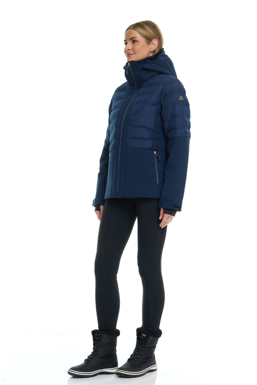 Tec-One Women's Plus Quilted Mixed Media Ski Jacket