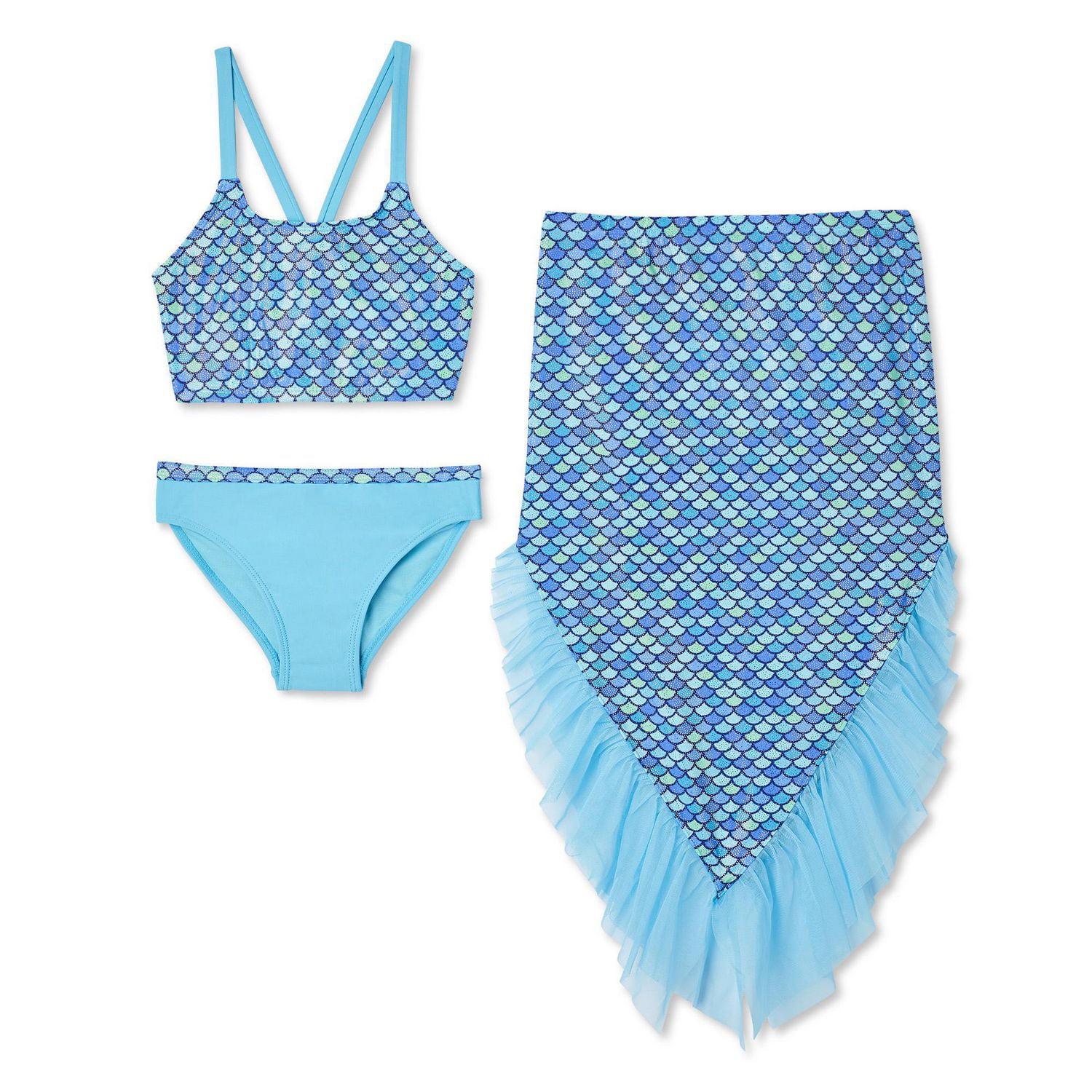 George Girls' Mermaid Skirt 3-Piece Set