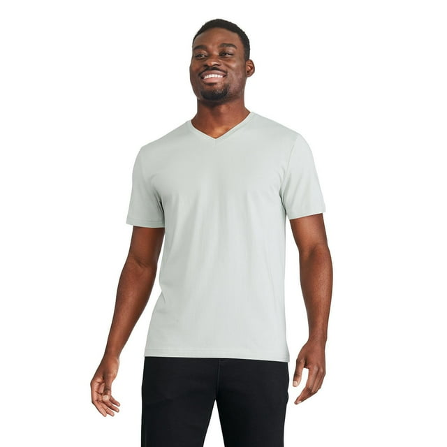 T-shirt extensible avec encolure en V George pour hommes