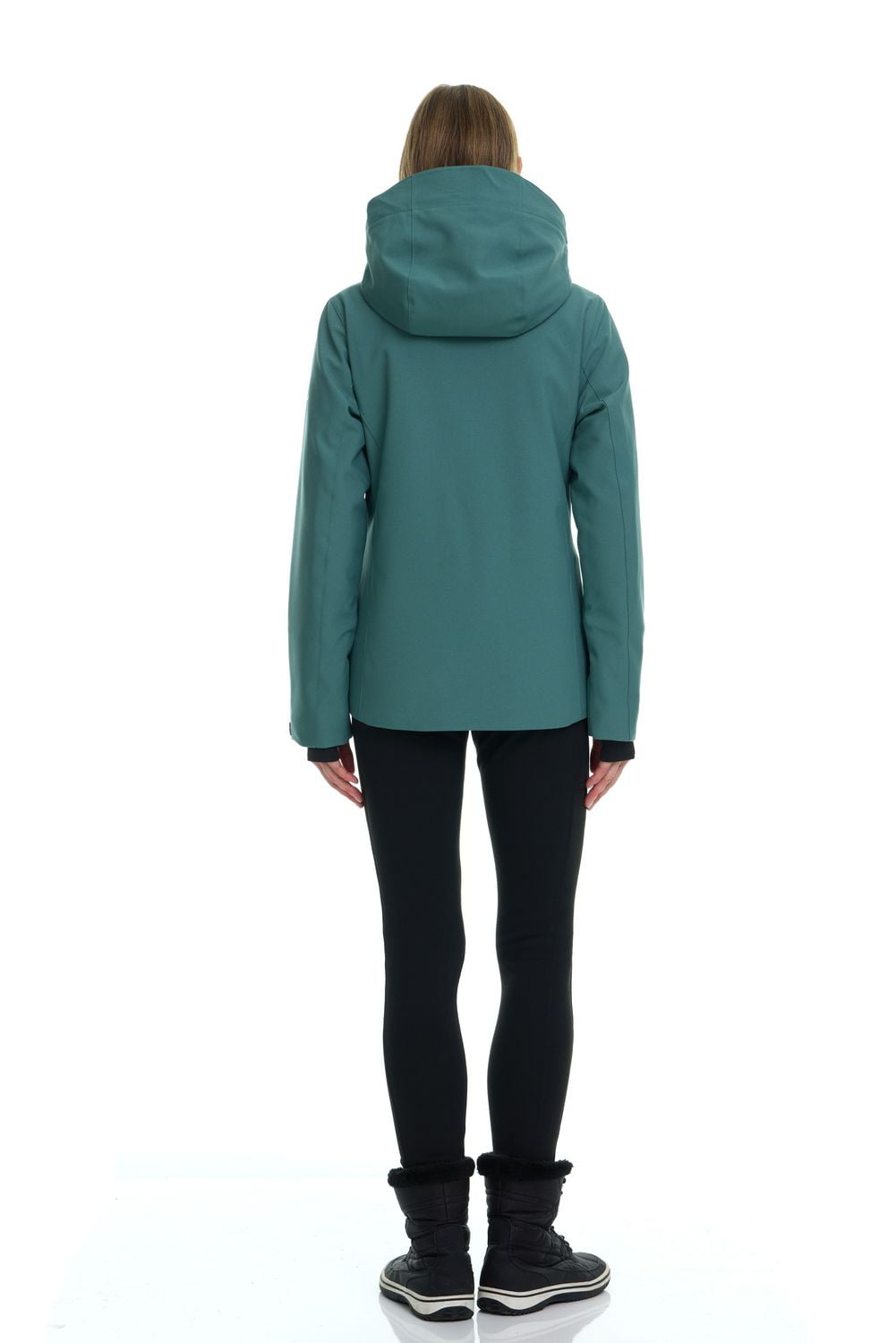Manteau de ski pour femme avec capuchon en pongé — Tec-One