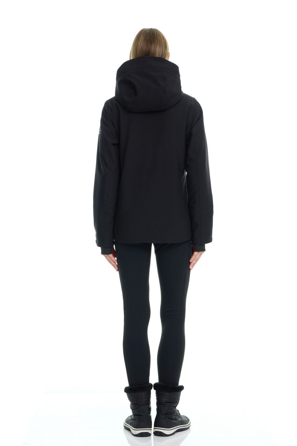 Manteau de ski pour femme avec capuchon en pongé — Tec-One