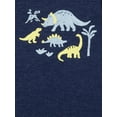 thumbnail image 2 of Carter's Child of Mine Baby Boys' Blue Dinosaur 3-Pack Bodysuit, 2 of 4