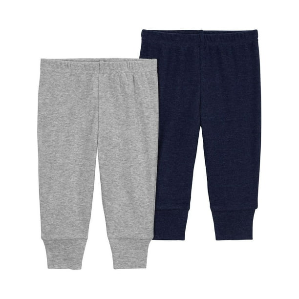 Carter's 2pc Baby Boy Navy/ Brown Soft Pants Set main image 1
