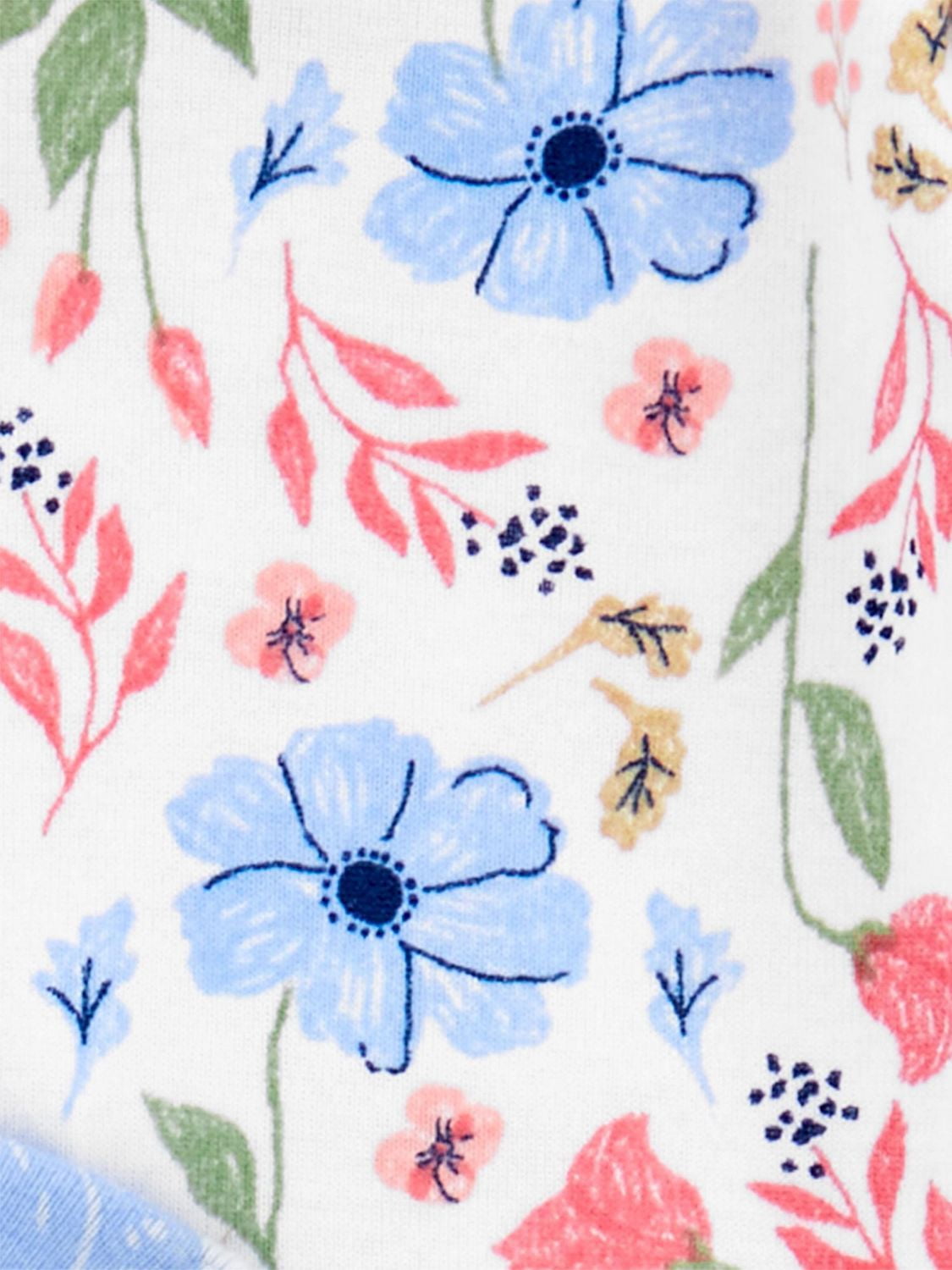 Carter's Child of Mine Lot de 3 bodys bleus à fleurs pour bébé fille 250G