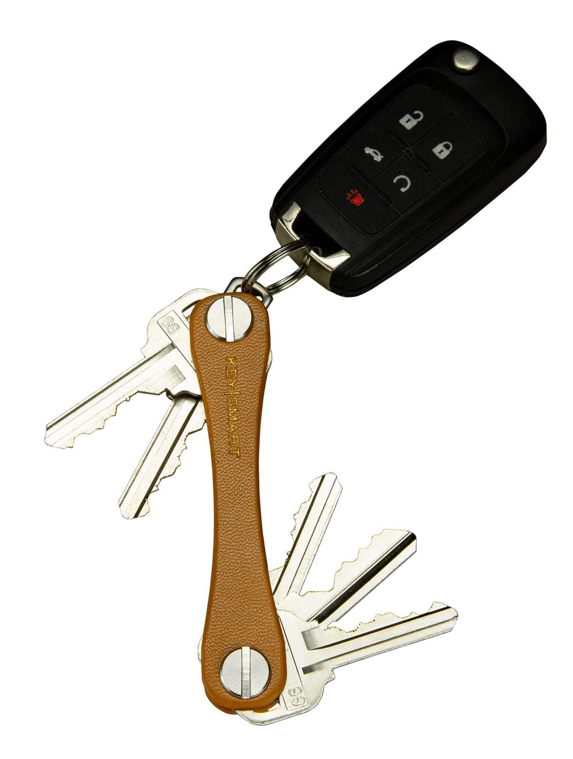 KeySmart Leather Compact Key Holder Tan Walmart Canada
