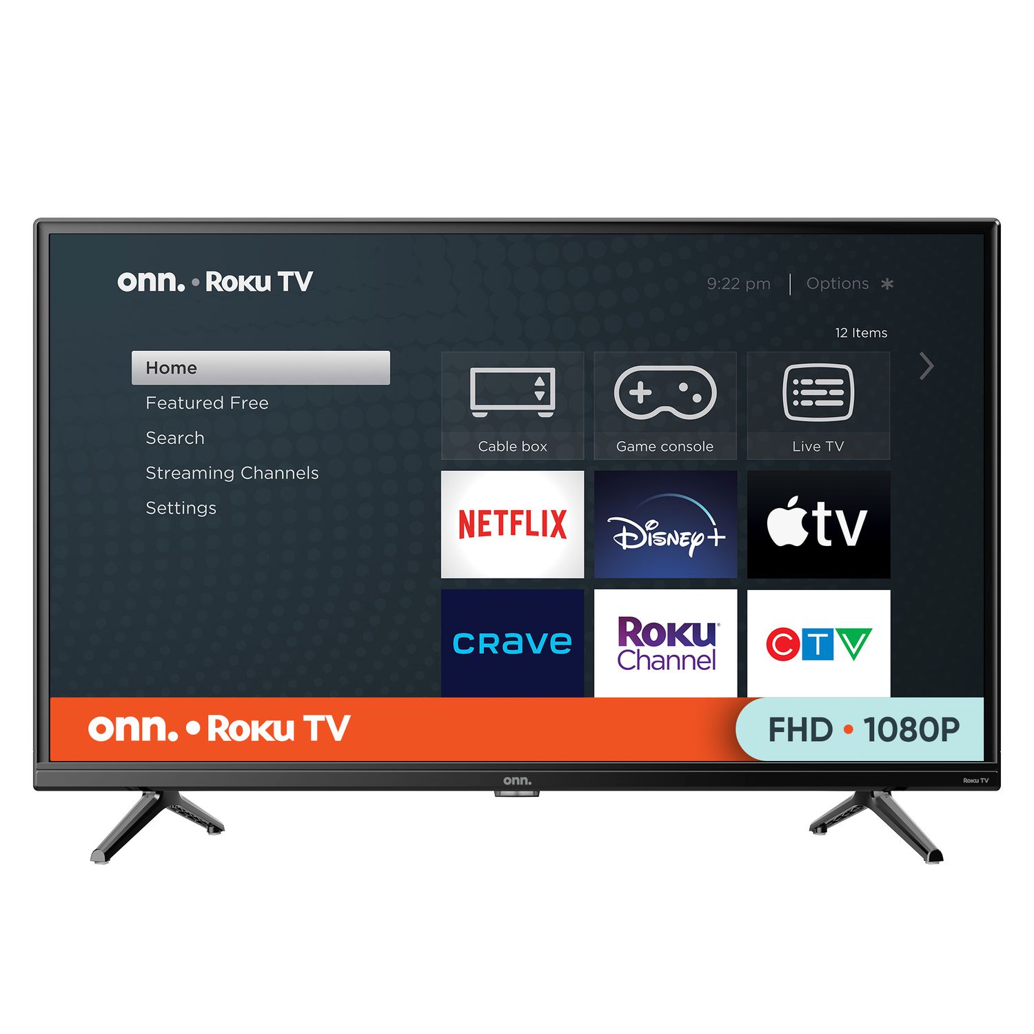 onn. 32” FHD 1080p Roku Smart TV (100122566-CA), HDMI, 60 Hz