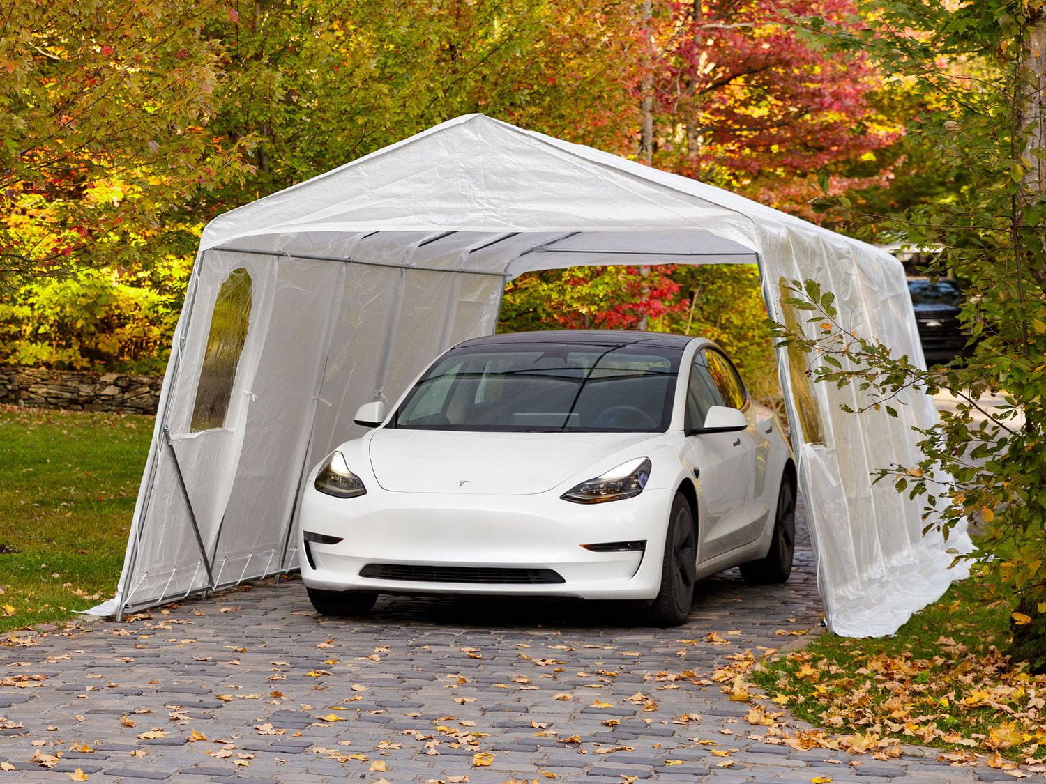 Car Shelter 11 ft. X 20 ft. in Clear Walmart