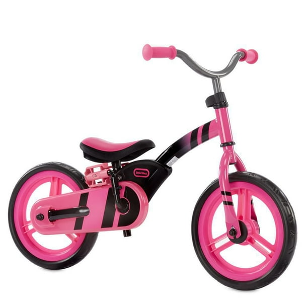 Vélo rose d’apprentissage My First Balance-to-Pedal pour enfants, âge 2-5 ans, 12 pouces