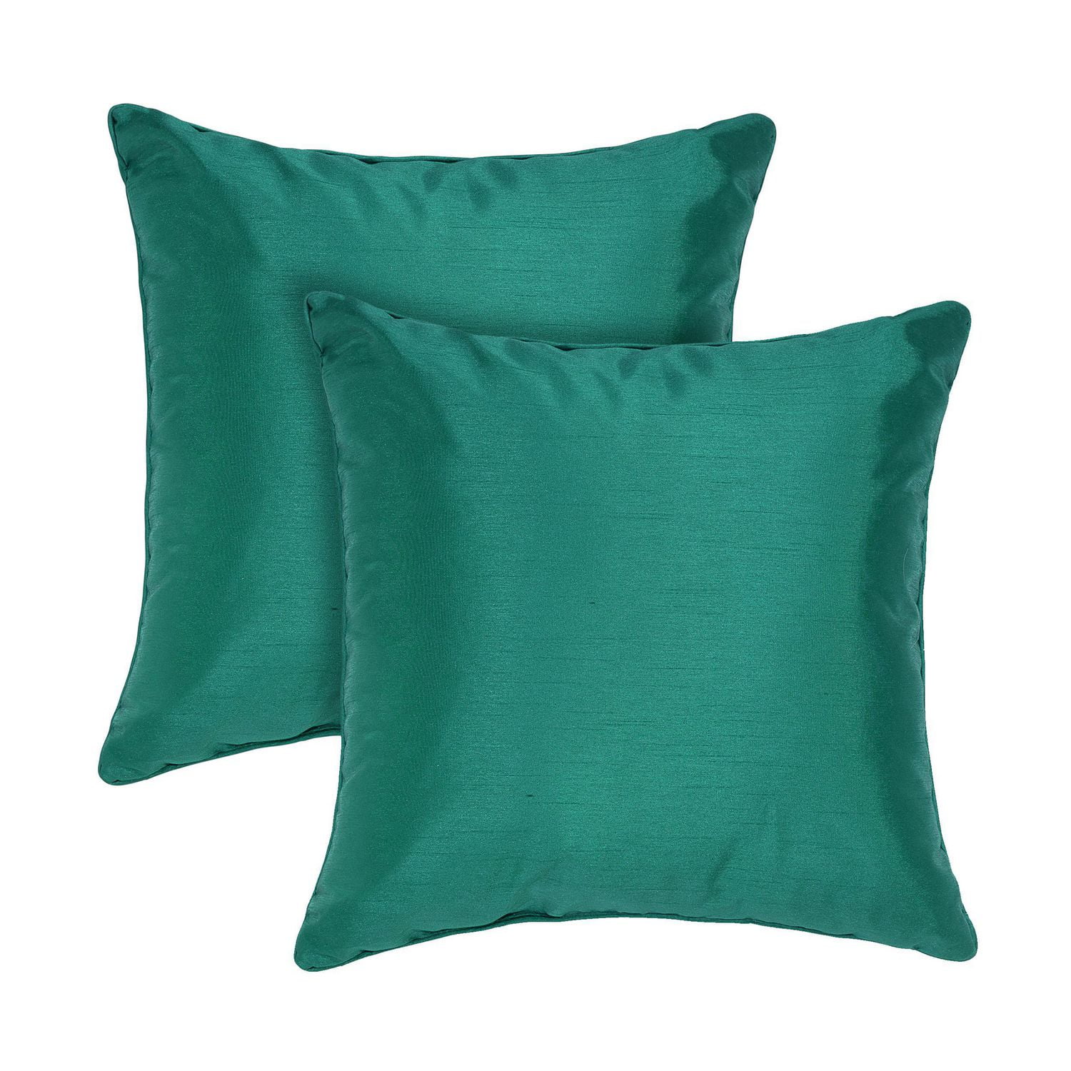 hometrends Faux Silk Teal Decorative Cushions Two Pack Walmart Canada