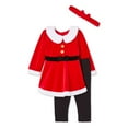 thumbnail image 1 of Ensemble 3 pièces avec robe Père Noël George pour bébés filles, 1 of 2