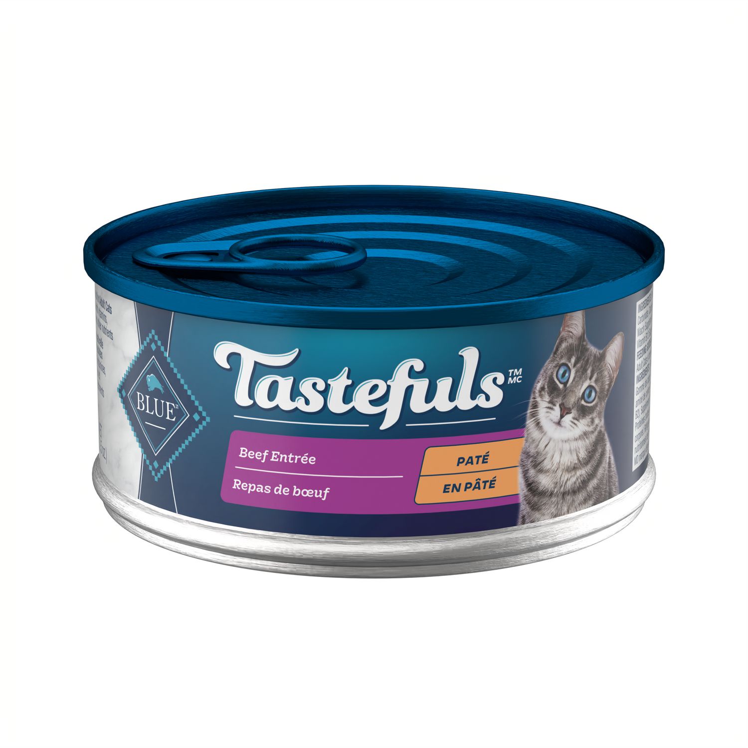 Blue Buffalo Tastefuls Beef Entree Natural Pate Wet Cat Food