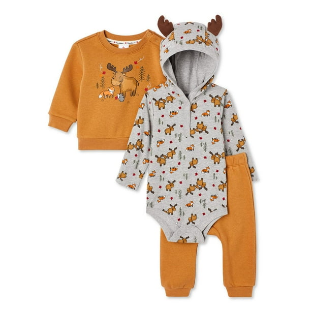 Canadiana Infants' Gender Inclusive Bodysuit 3Piece Set Walmart.ca