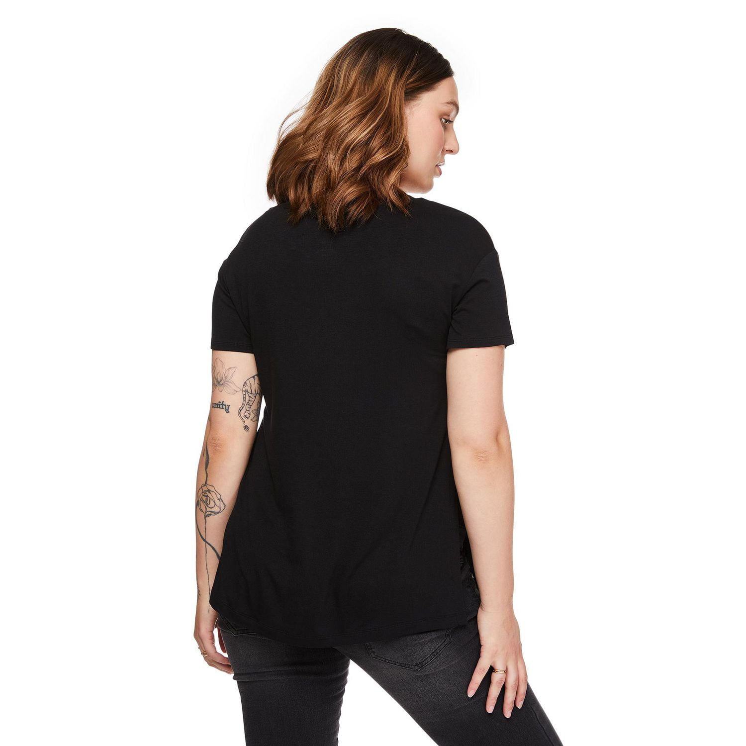 T-shirt d’allaitement fendu sur les côtés Paisley Sky Maternité