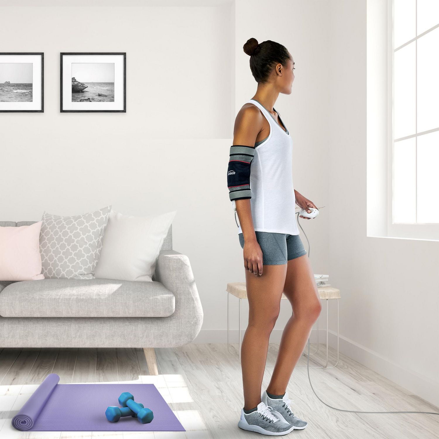 Bandage articulaire FlexTemp chaud et froid Sunbeam pour soulager la douleur, thérapie chaude et froide pour les coudes ou les genoux, coussin chauffant avec trois réglages de chaleur et arrêt automatique après deux heures