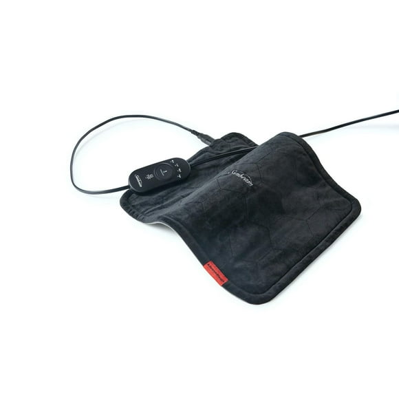 Sunbeam AdvancedHeat Standard-Sized Heating Pad, Sunbeam Heating Pad for Tough Pain Relief, Black