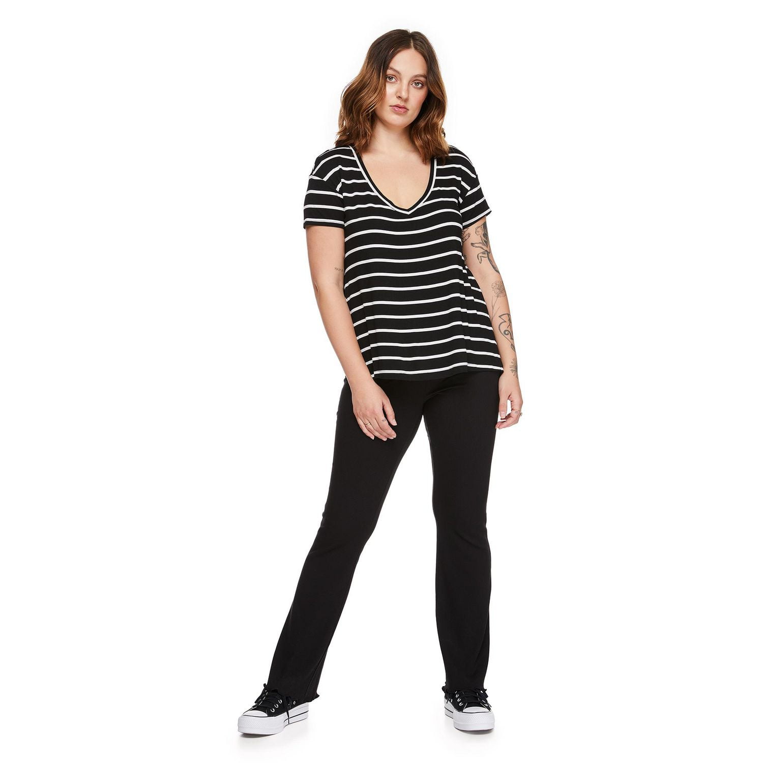 T-shirt d’allaitement fendu sur les côtés Paisley Sky Maternité