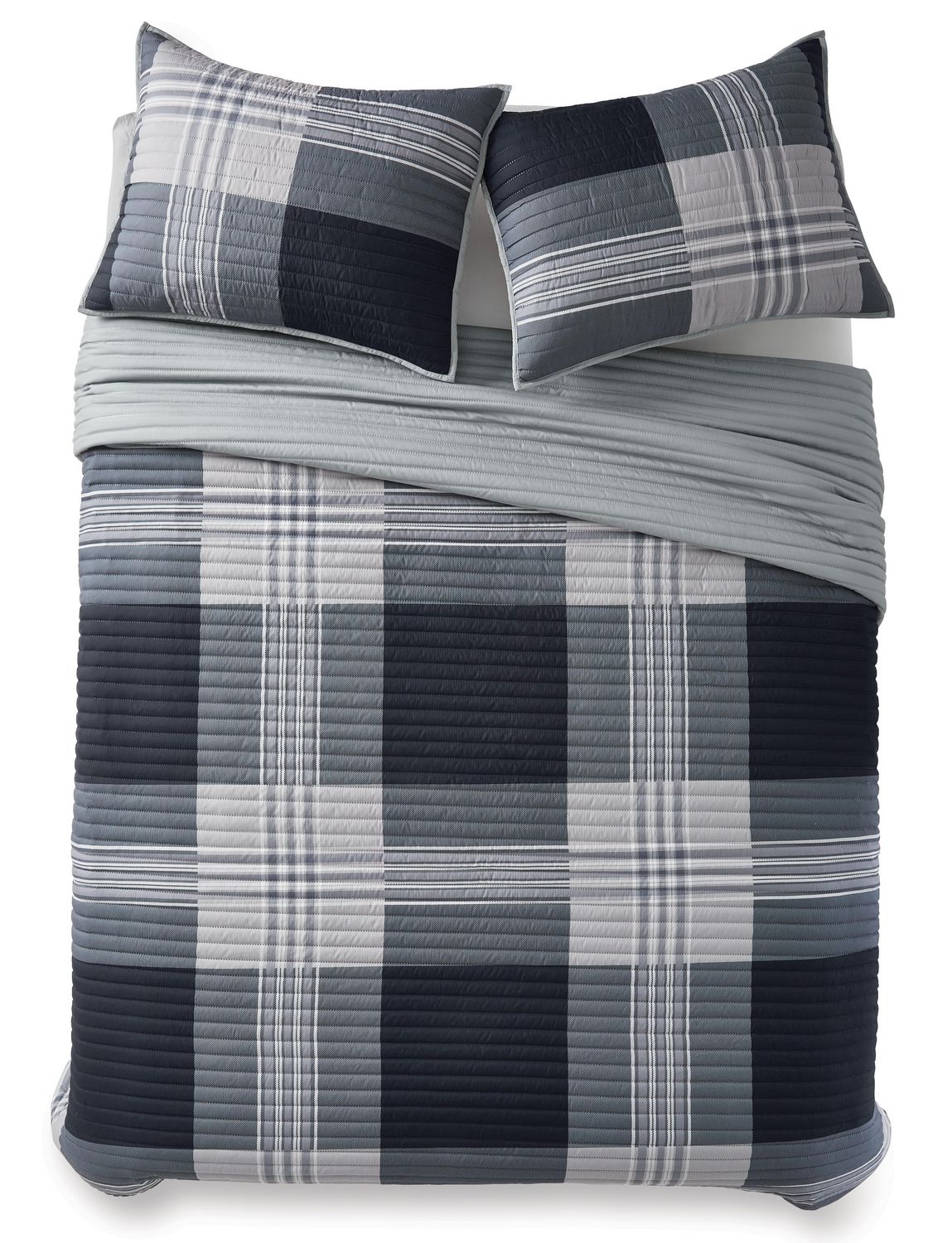 Mainstays Blue Stripe Comforter Set, Sizes: Twin - King