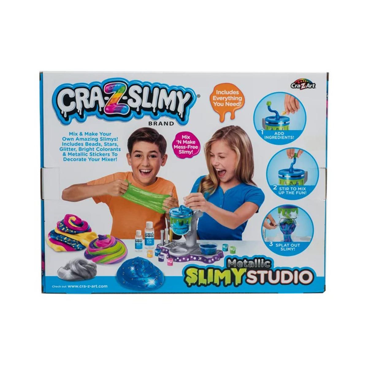Cra-Z-Art Cra-Z-Slimy Multicolor Metallic Slime Studio, Slime Making Kit  for Kids, Ages 6 and up, Ages 6 and up 