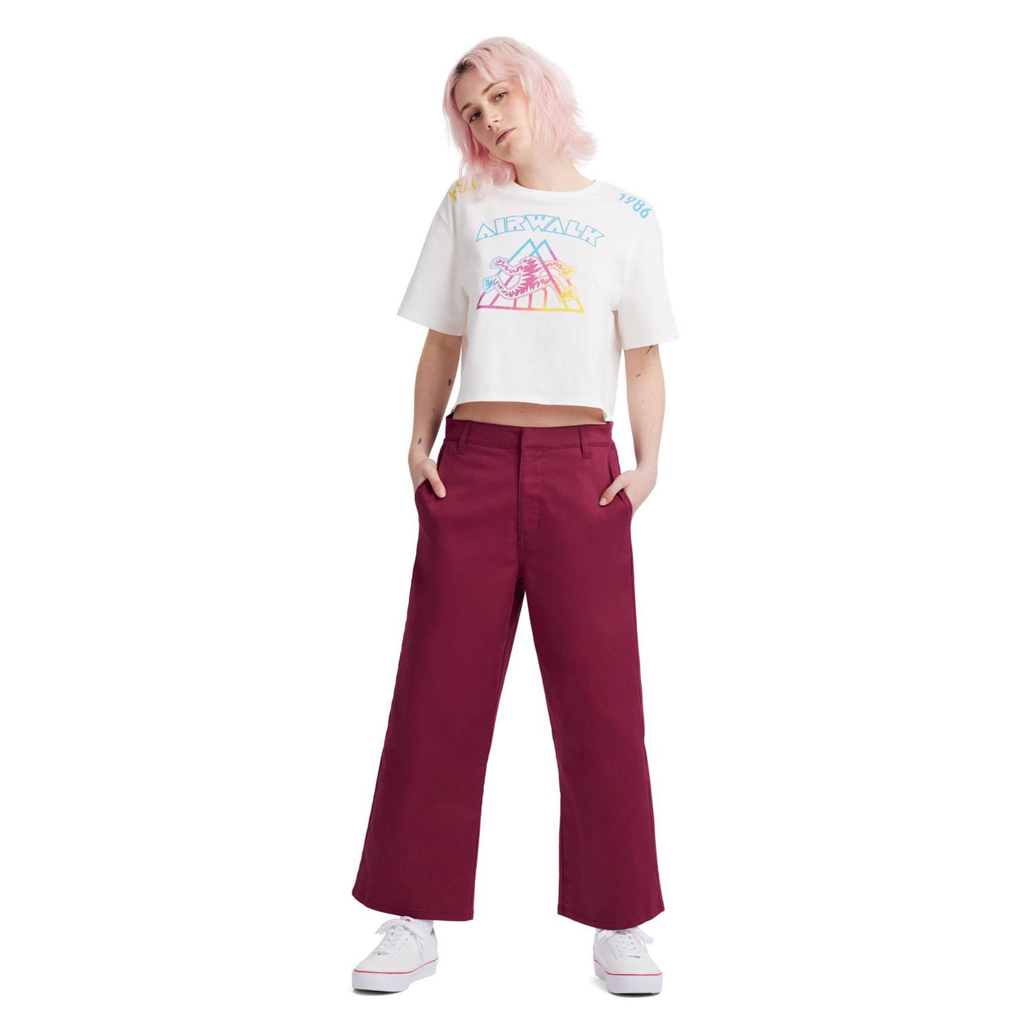 AIRWALK WOMENS STRAIGHT CHINO PANTS