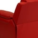 Fauteuil inclinable contemporain pour enfants rembourré Deluxe en vinyle rouge et appui-bras avec rangement – image 8 sur 9