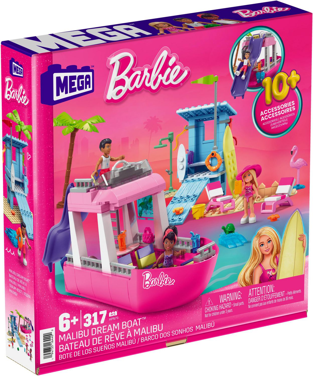 Barbie jeu de construction MEGA Bateau de rêve à Malibu - ADMI