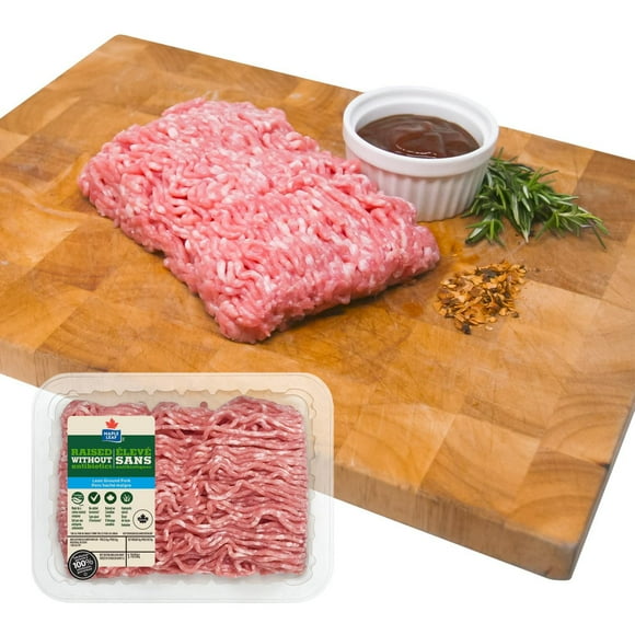 Maple Leaf Lean Ground Pork Raised Without Antibiotics, Ground Pork