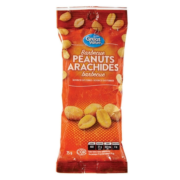 Great Value Barbecue Peanuts, 75 g