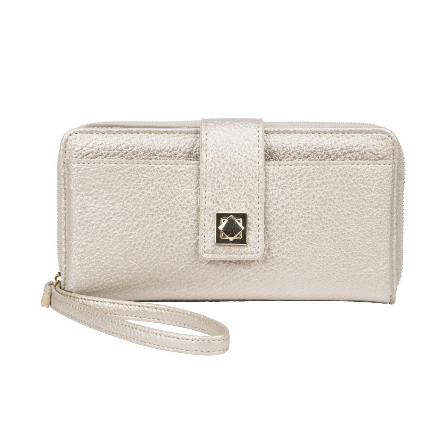 Sac-Portefeuille Avec Fermeture Éclair Et Dragonne Côte D’Or