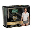 thumbnail image 2 of Depend Real Fit Incontinence Underwear for Men, Disposable, Maximum Absorbency, S/M-L/XL, Black and Grey, 2 of 6