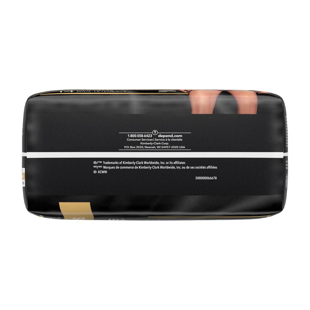 Depend Real Fit Incontinence Underwear for Men, Disposable, Maximum Absorbency, S/M-L/XL, Black and Grey