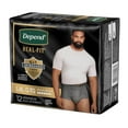 thumbnail image 2 of Depend Real Fit Incontinence Underwear for Men, Disposable, Maximum Absorbency, S/M-L/XL, Black and Grey, 2 of 6