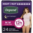 thumbnail image 1 of Depend Night Defense Adult Incontinence Underwear for Women, Overnight, S-XL, Blush, 1 of 9
