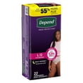 thumbnail image 2 of Sous-vêtements d’incontinence pour adultes Depend Night Defense pour femmes, jetables, de nuit, P-TG, roses, (l’emballage peut différer), 2 of 5
