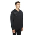 thumbnail image 2 of Dark Black Long-Sleeve Henley, 2 of 6