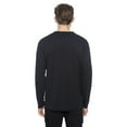 thumbnail image 3 of Dark Black Long-Sleeve Henley, 3 of 6