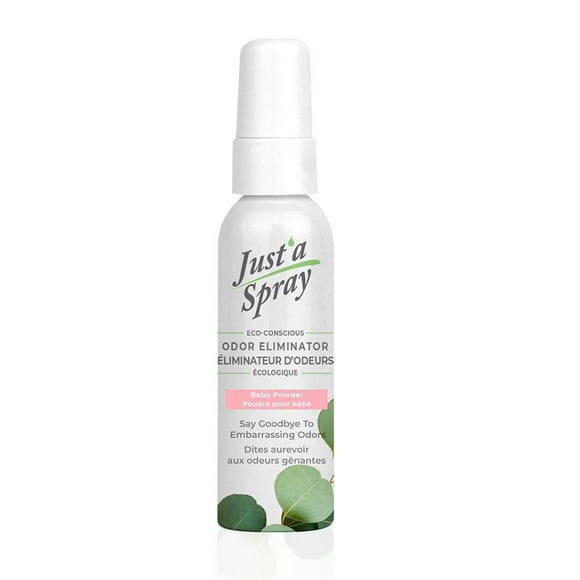 Just'a Spray Toilet Odor Eliminator, Baby Powder, 55 ml, Pre-Poop Spray, Up to 400 sprays