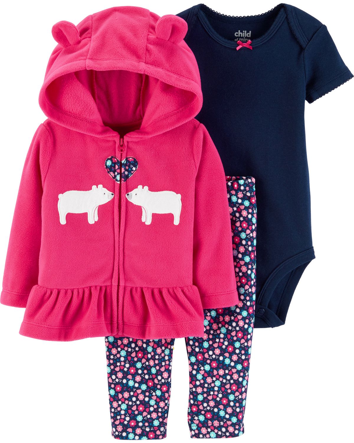 Child of Mine made by Carter's Infant Girls 3pc Clothing set- Bear ...