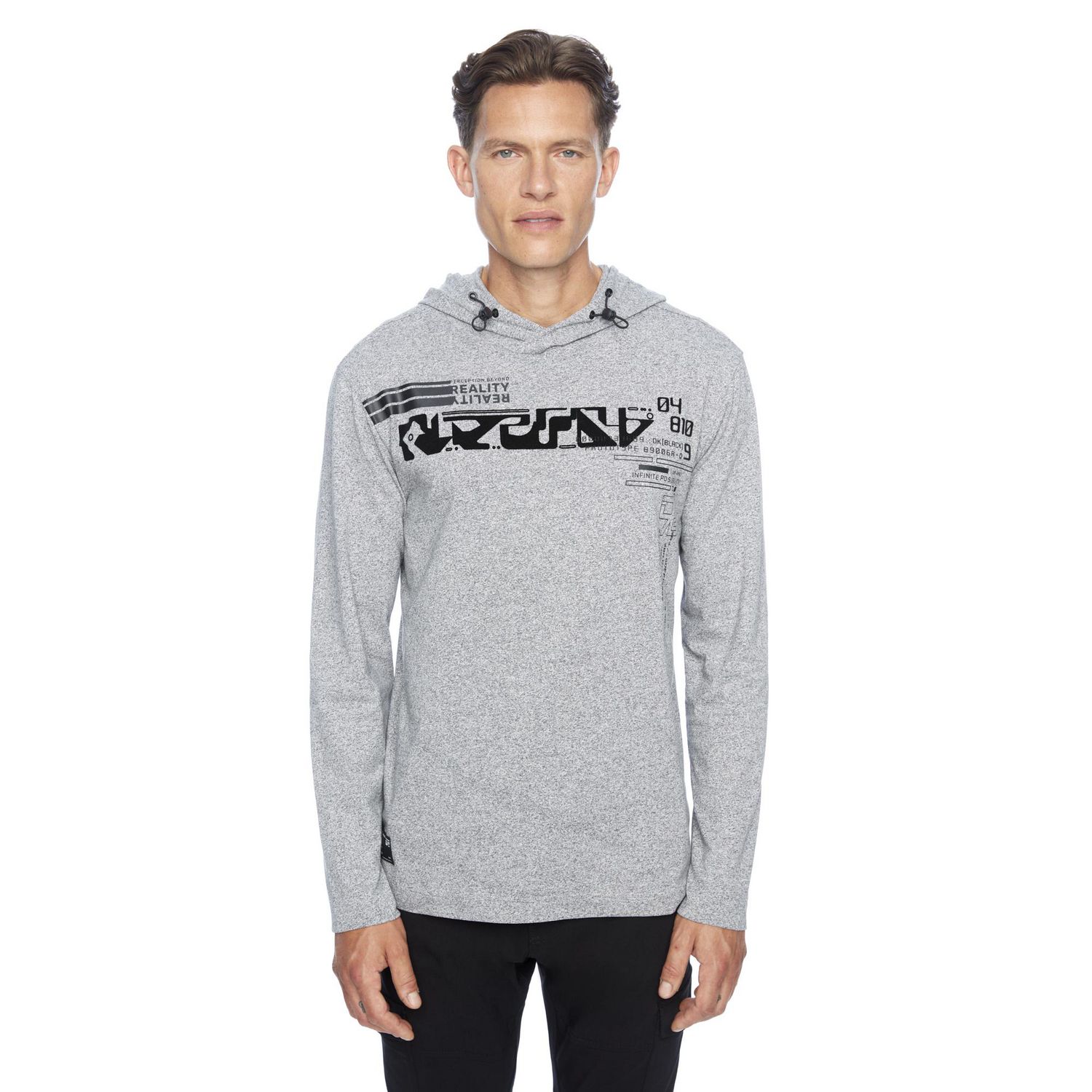 Dark Black Long Sleeve Hooded Popover