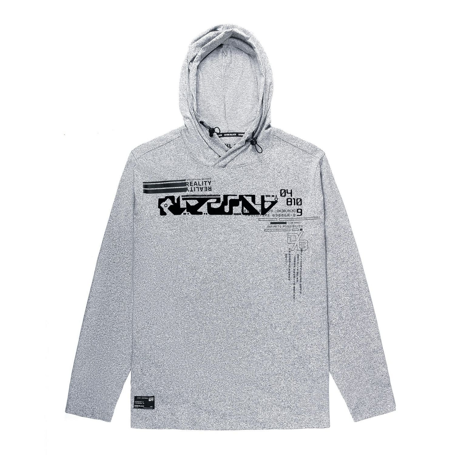 Dark Black Long Sleeve Hooded Popover