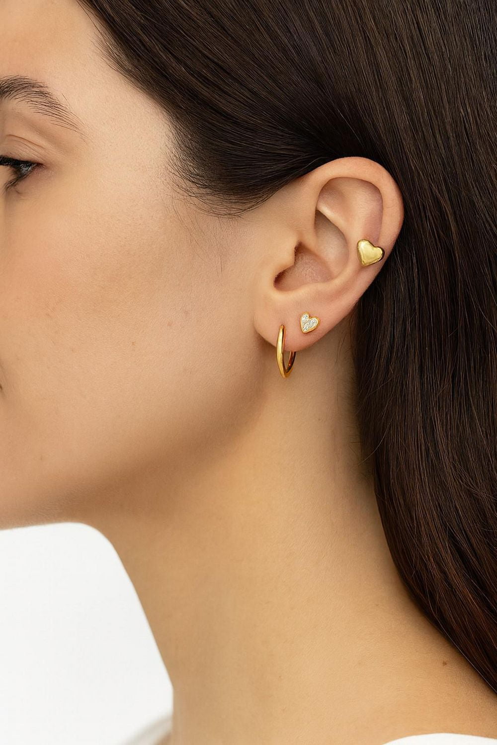 Luxury Designs Gold Plated Set of 3 Earrings