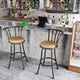 Homycasa – ensemble de 2 tabourets de bar, chaises hautes de 30 pouces avec rembourrage sans accoudoirs, pour pub, bar, comptoir, îlot de cuisine – image 3 sur 9