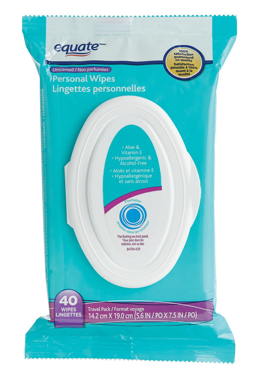 Equate Personal Wipes Unscented Walmart Canada