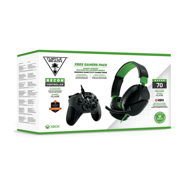 Le pack Gamers Turtle Beach® Xbox comprend le casque Recon™ 70 et Recon™  Controller 